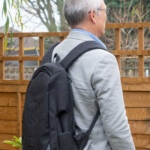 Here you can see the Riutbag R15.3 backpack when worn. There are no tempting zips or pockets, apart from the bottle holders, to entice a thief.
